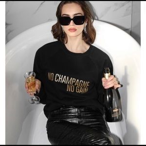 No champagne no gain Classic Crew Sweater M/L